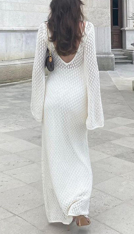 Robe en maille blanche - Robe Addict