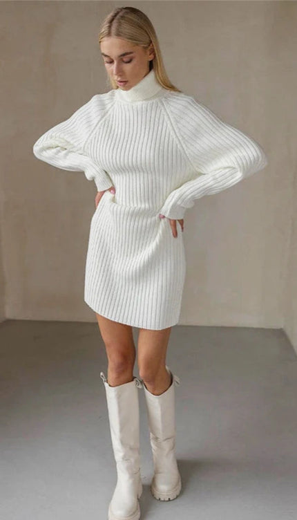 Robe en maille col roulé - Robe Addict