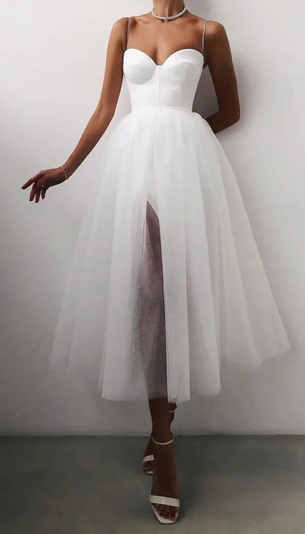 Robe en tulle blanche - Robe Addict