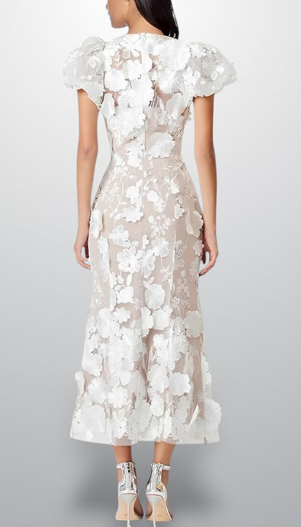 Robe brodee fleur - Robe Addict