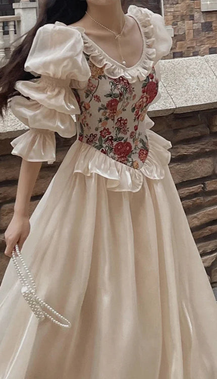 Robe fleurie bridgerton - Robe Addict