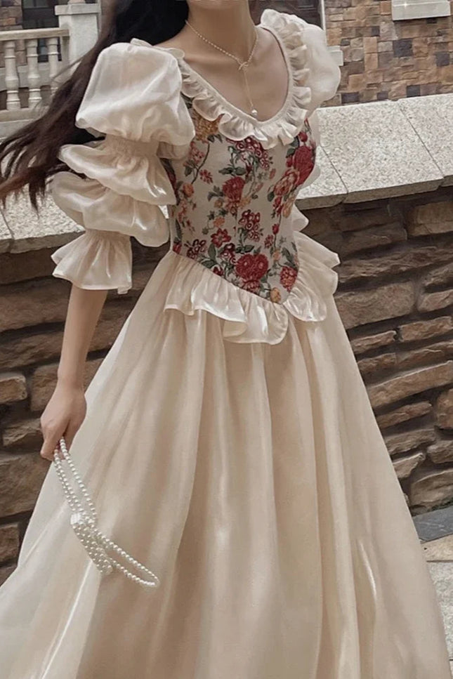 Robe fleurie bridgerton - Robe Addict