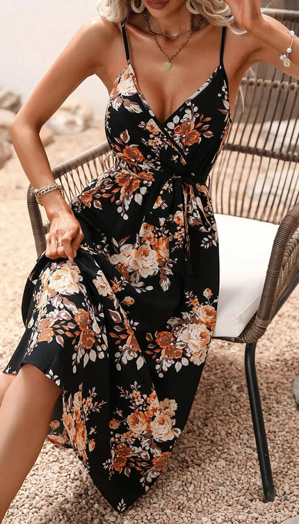 Robe fleurie noire - Robe Addict