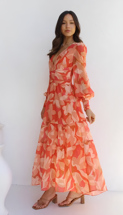 Robe fluide orange - Robe Addict