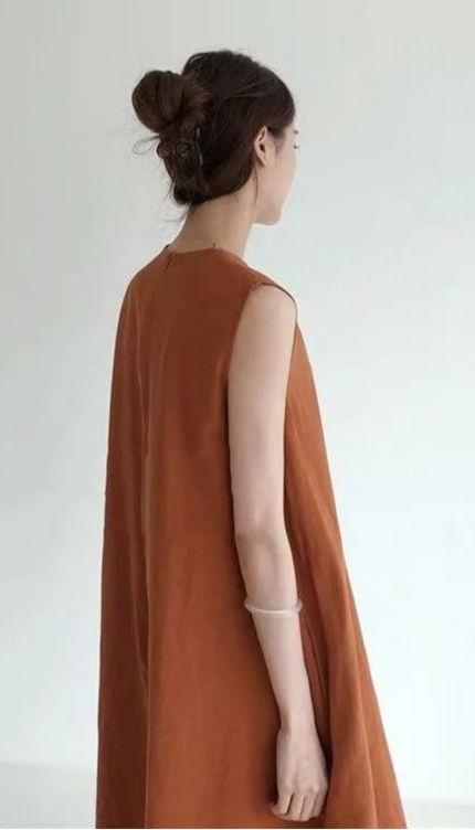 Robe gaze de coton terracotta - Robe Addict