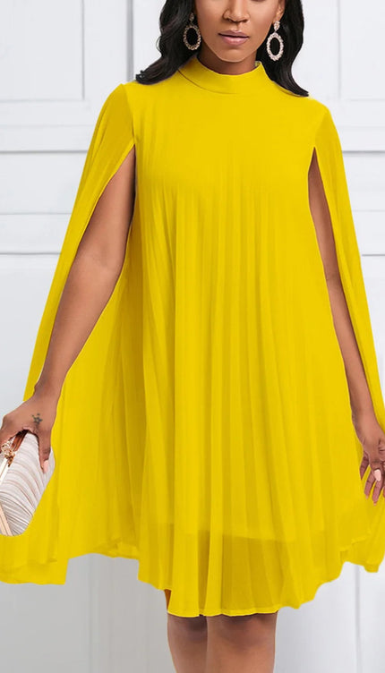 Robe jaune trapeze - Robe Addict
