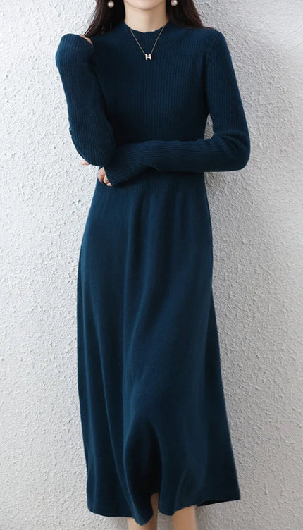 Robe laine bleu - Robe Addict