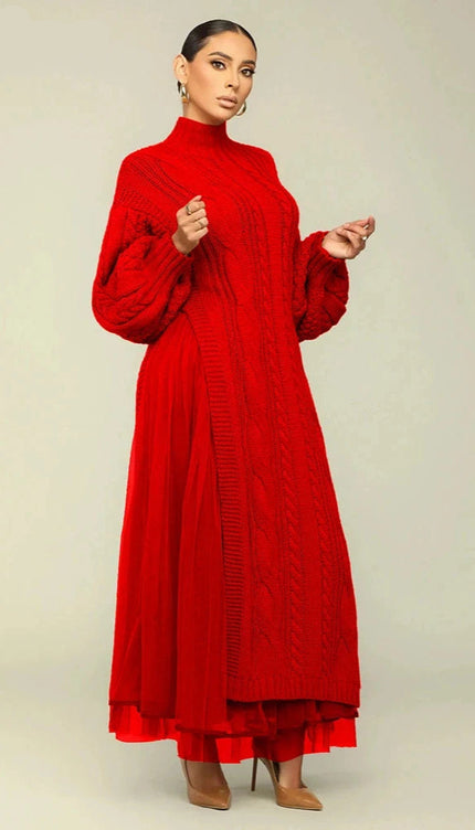 Robe en laine torsadée - Robe Addict