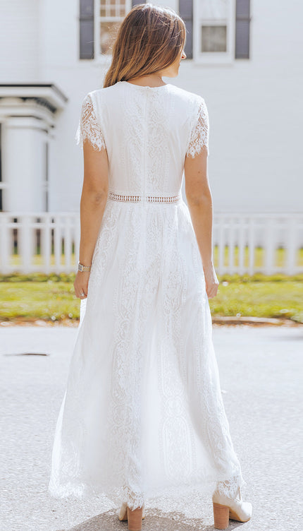Robe longue blanc cassé - Robe Addict