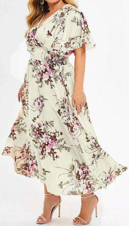 Robe longue champetre grande taille - Robe Addict