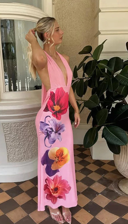 Robe longue coquelicots - Robe Addict