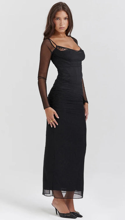 Robe longue et manche longue - Robe Addict