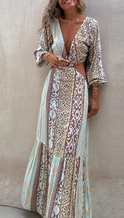 Robe longue ethnique bohème - Robe Addict