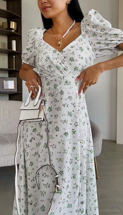 Robe longue fleurie pastel - Robe Addict