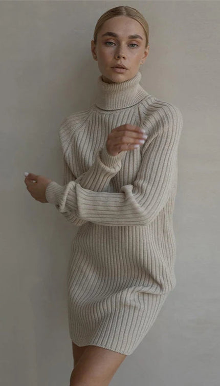 Robe en maille col roulé - Robe Addict
