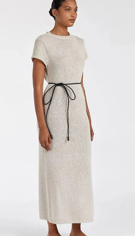 Robe maille creme - Robe Addict