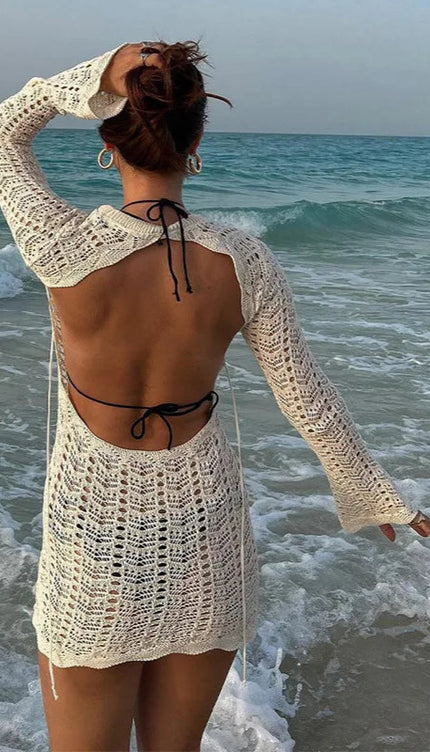 Robe maille dos nu - Robe Addict