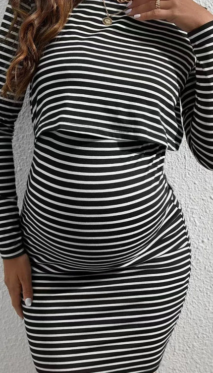 Robe marinière grossesse - Robe Addict