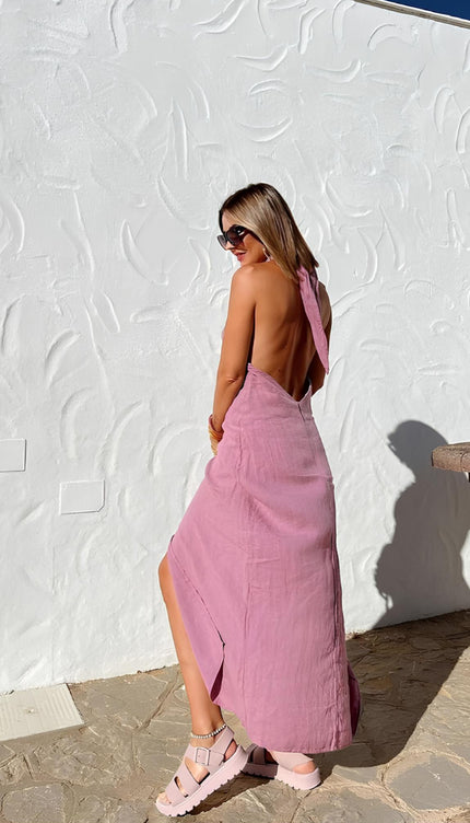 Robe mauve longue - Robe Addict