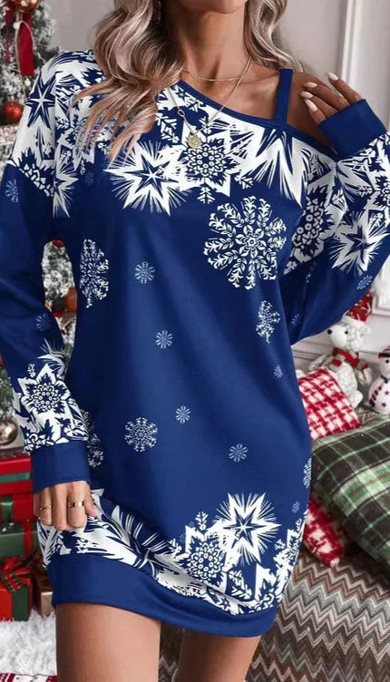 Robe noel bleu - Robe Addict