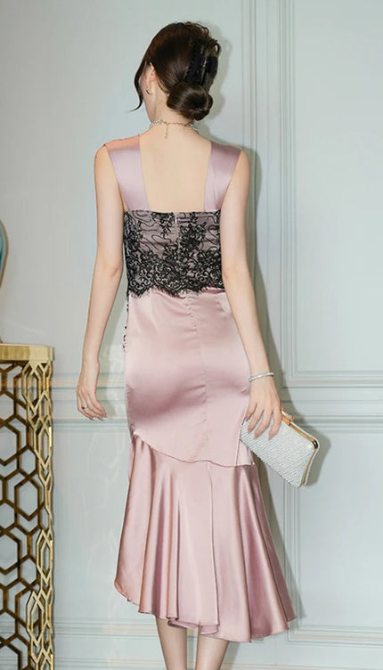 Robe noir et rose - Robe Addict