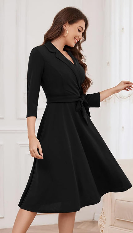 Robe noire portefeuille - Robe Addict