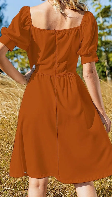 Robe patineuse terracotta - Robe Addict