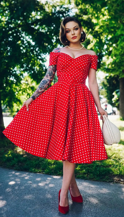 Robe pin up rouge - Robe Addict