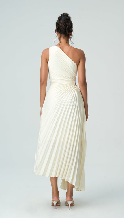 Robe plissée asymétrique - Robe Addict