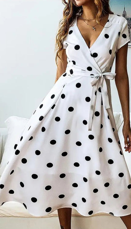 Robe à pois vintage - Robe Addict