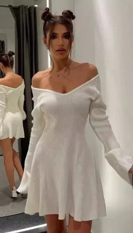 Robe pull col v - Robe Addict
