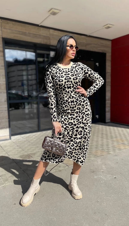 Robe pull leopard - Robe Addict