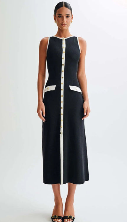 Robe pull longue noire - Robe Addict