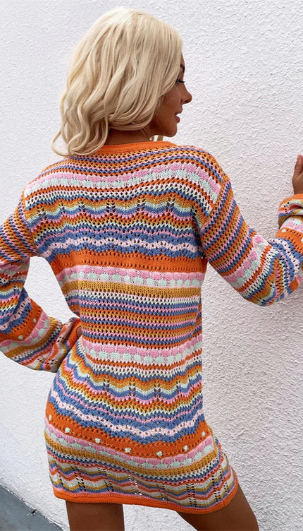 Robe pull multicolore - Robe Addict