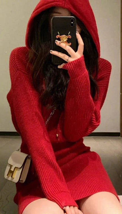 Robe pull rouge - Robe Addict