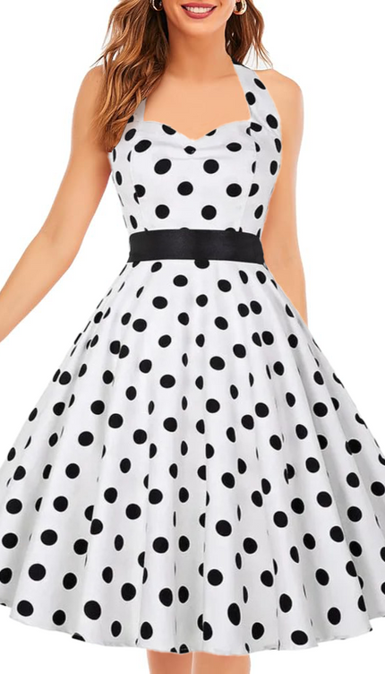 Robe rockabilly blanche - Robe Addict