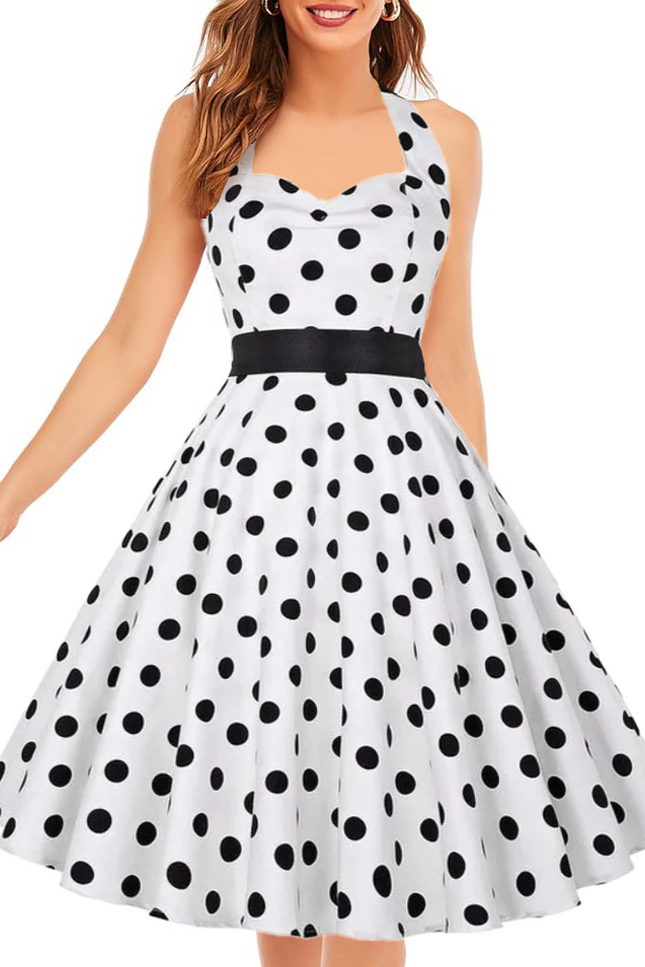 Robe rockabilly blanche - Robe Addict