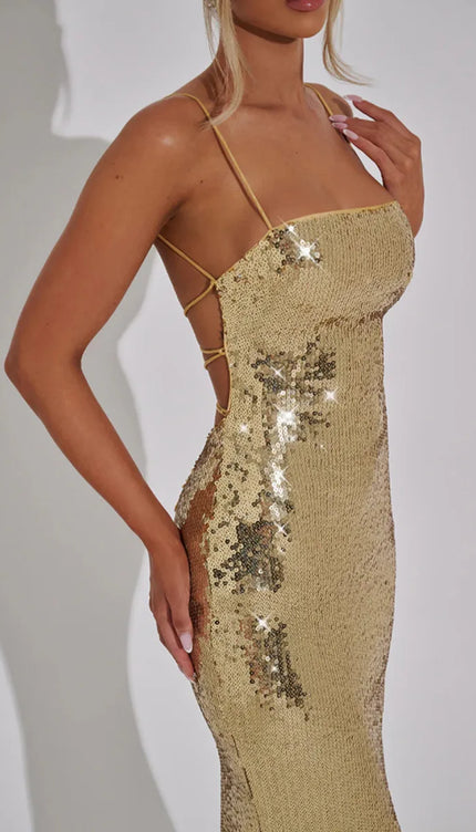 Robe sequin or - Robe Addict