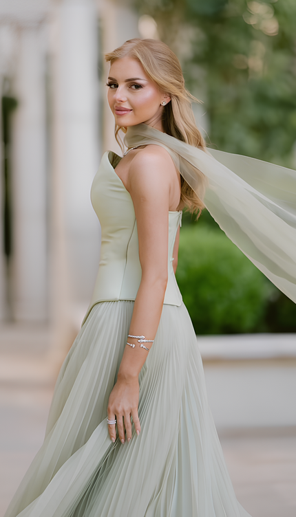 Robe soirée avec tulle travaillé - Robe Addict