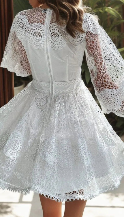 Robe trapèze dentelle - Robe Addict