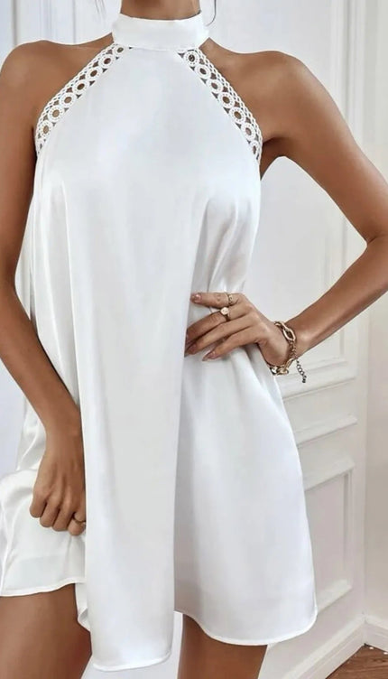 Robe trapeze blanche - Robe Addict
