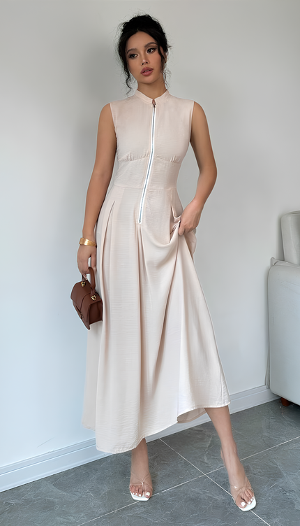 Robe trapeze sans manches - Robe Addict