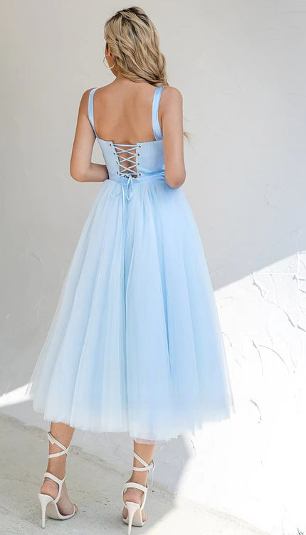Robe tulle bleu - Robe Addict
