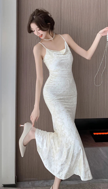 Robe velour blanche - Robe Addict