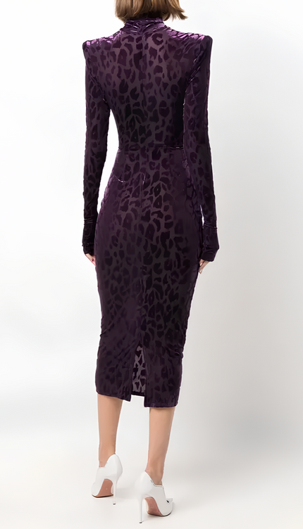 Robe velours leopard - Robe Addict