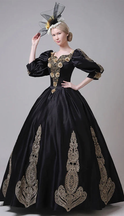 Robe victorienne noire - Robe Addict