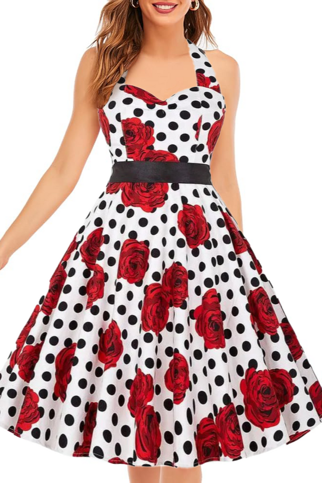Robe rockabilly blanche - Robe Addict