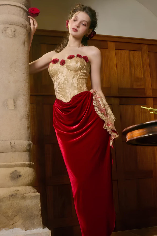Robe rouge doré - Robe Addict