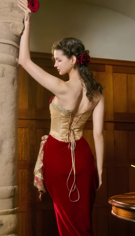 Robe rouge doré - Robe Addict