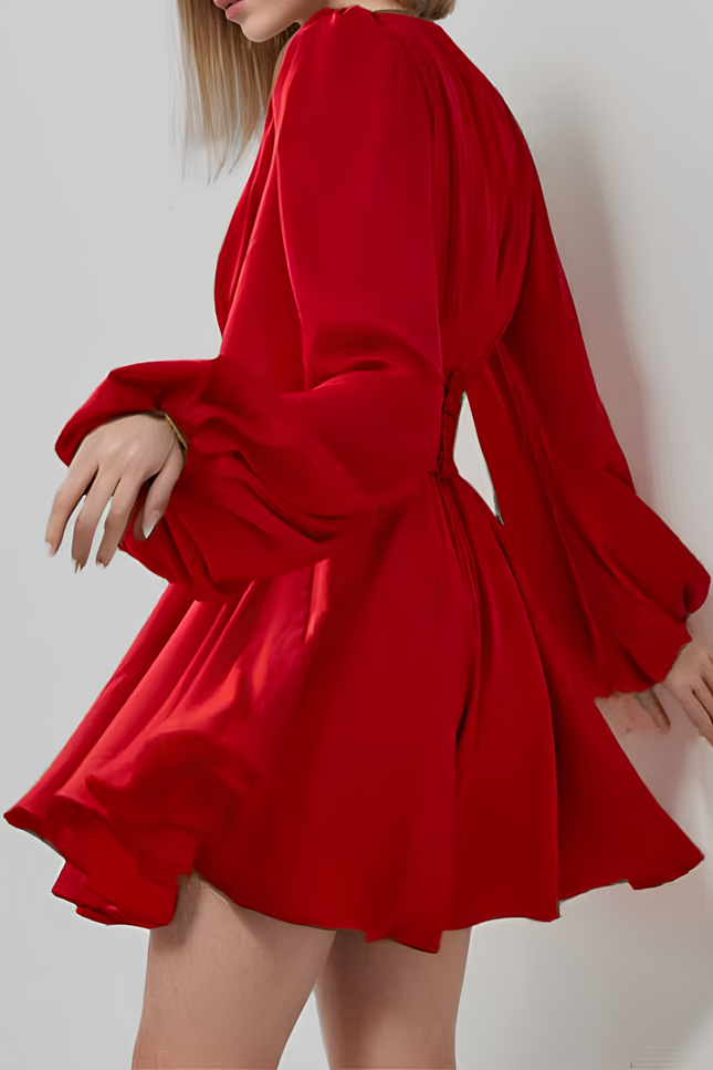 Robe rouge bouffante - Robe Addict